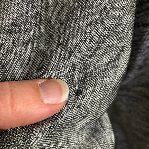 WHBM gray silver metallic v neck layered tunic top size Extra Small XS - Picture 11 of 16